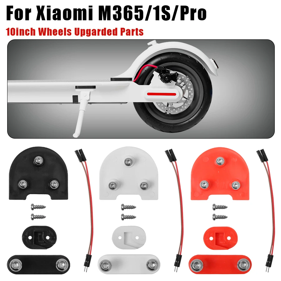 Upgrade der 10-Zoll-Heckfender-Rad-Fußstütze, Abstandshalterung, Dichtung, Kotflügel, Ständer, Teile für Xiaomi M365/Pro/1S Kickscooter