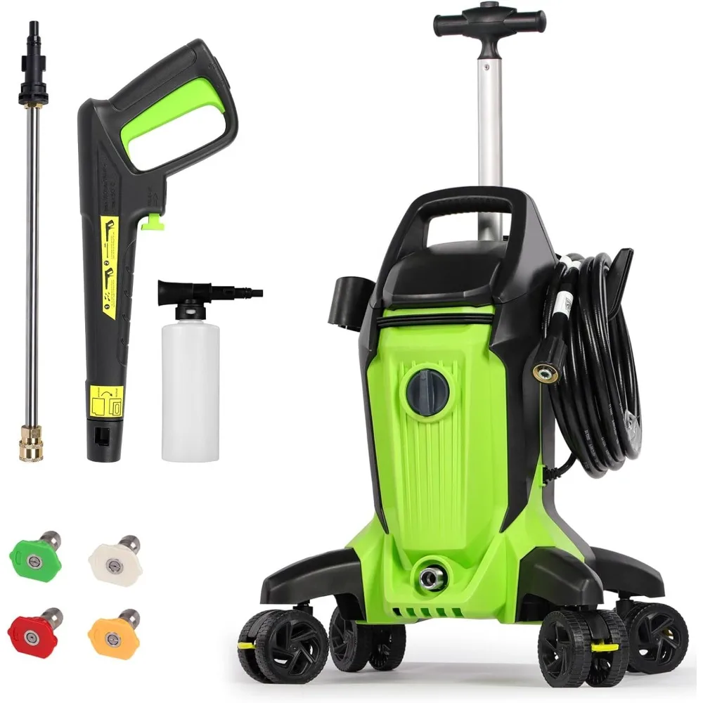 

Electric Pressure Washer,4000PSI 2.8GPM Pressure Washer with Telescopic Handle and 4 Anti-Tipping Wheels