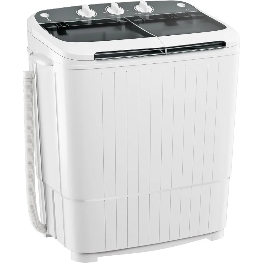 

Compact 17.6lbs Portable Washing Machine with Spin Dryer Combo for Efficient Laundry Solutions in Camping Trips Small Apartment