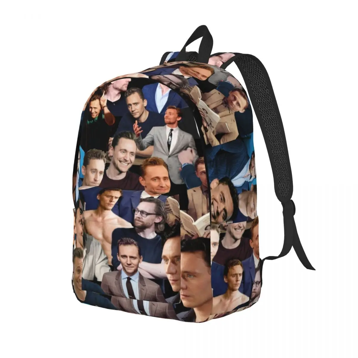 Tom Hiddleston Collage Backpack for Preschool Kindergarten School Student Actor Book Bags Boy Girl Kids Daypack Hiking