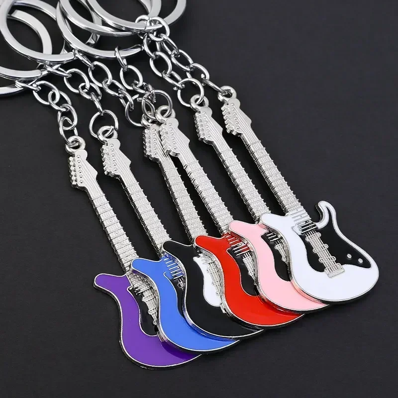 2023 Y2k Guitar Key Chain for Women Sweet Cool Trend Fashion Pendant Vintage Aesthetic Accessories Gift New