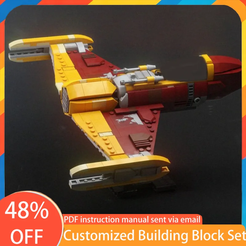 

512 PCS Star Battle PiXEL-DANs - 75364 Shin Hati Starfighter Modifications incl Display Stand MOC Simple DIY Holiday Toy Gifts