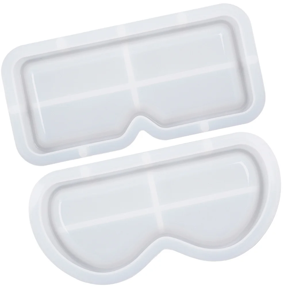 

2 Pcs Hand Mold Making Resin Glasses Holder Tray Molds for Silicone Casting Ashtray Silica Gel