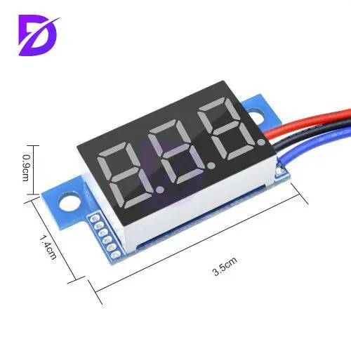 0,36 Zoll DC 4,7-32 V 2 Drähte Mini Digit Display Voltmeter Mini LED Digital Panel Volt Spannung Meter Instrument Auto 12 V 24 V