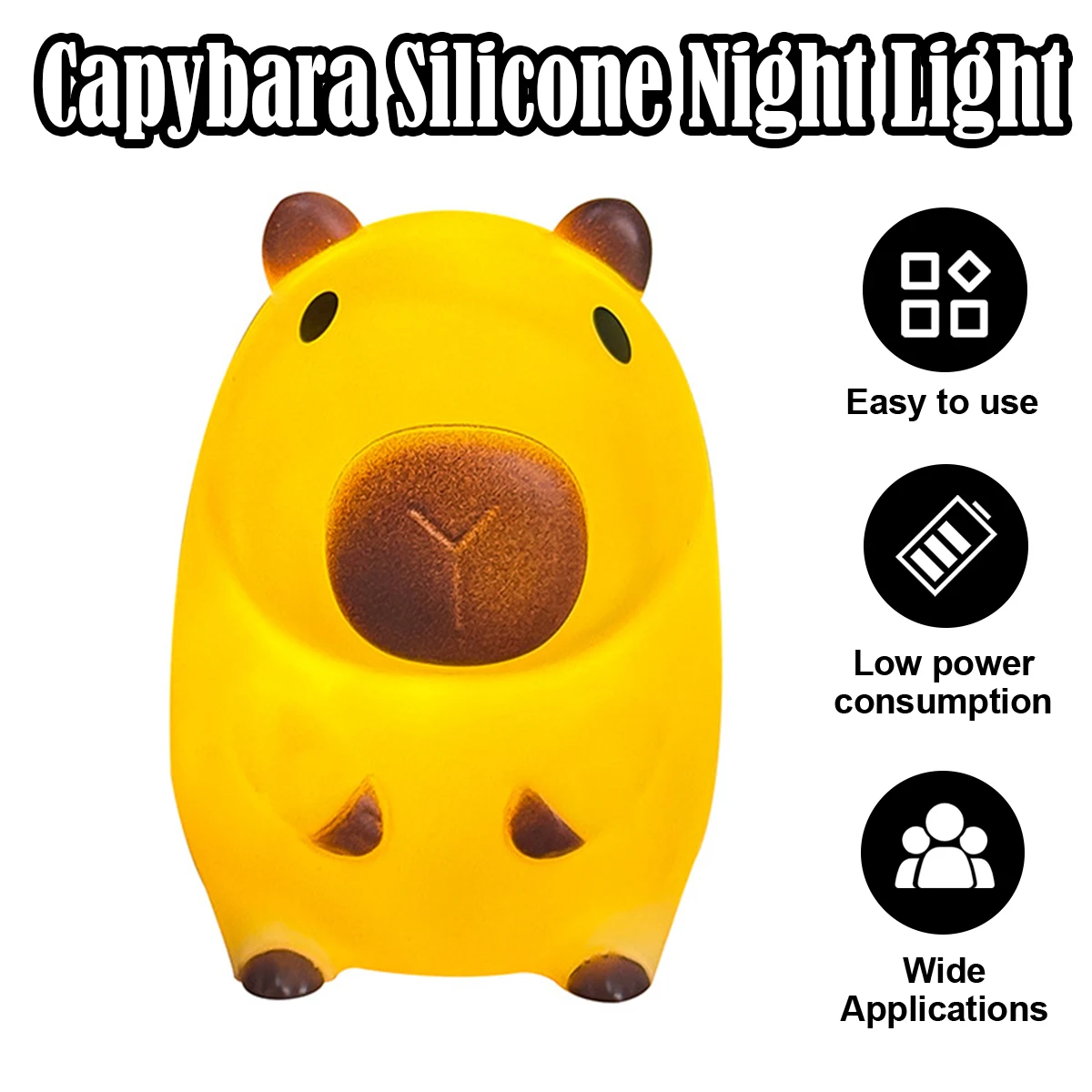 Cute Pet Capybara Night Light Cartoon Bedside Living Room Light Cute Dimming Sleep Sleep Night LED Capybara Room Decor Dimming