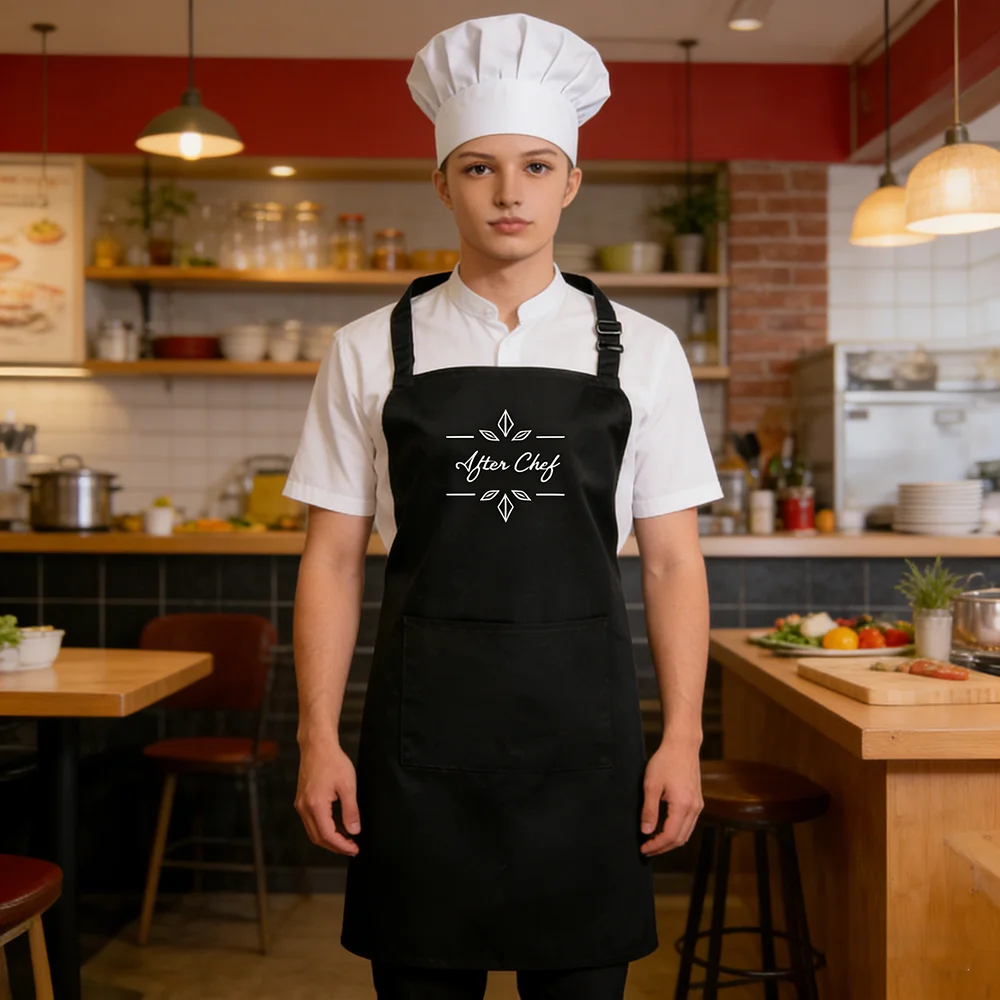 Iftar Chef Apron Ramadan Cooking Baking Halal Kitchen Decor Accessory Muslim Islamic Ramadan Kareem Eid Al-Adha Adult Kids Gift