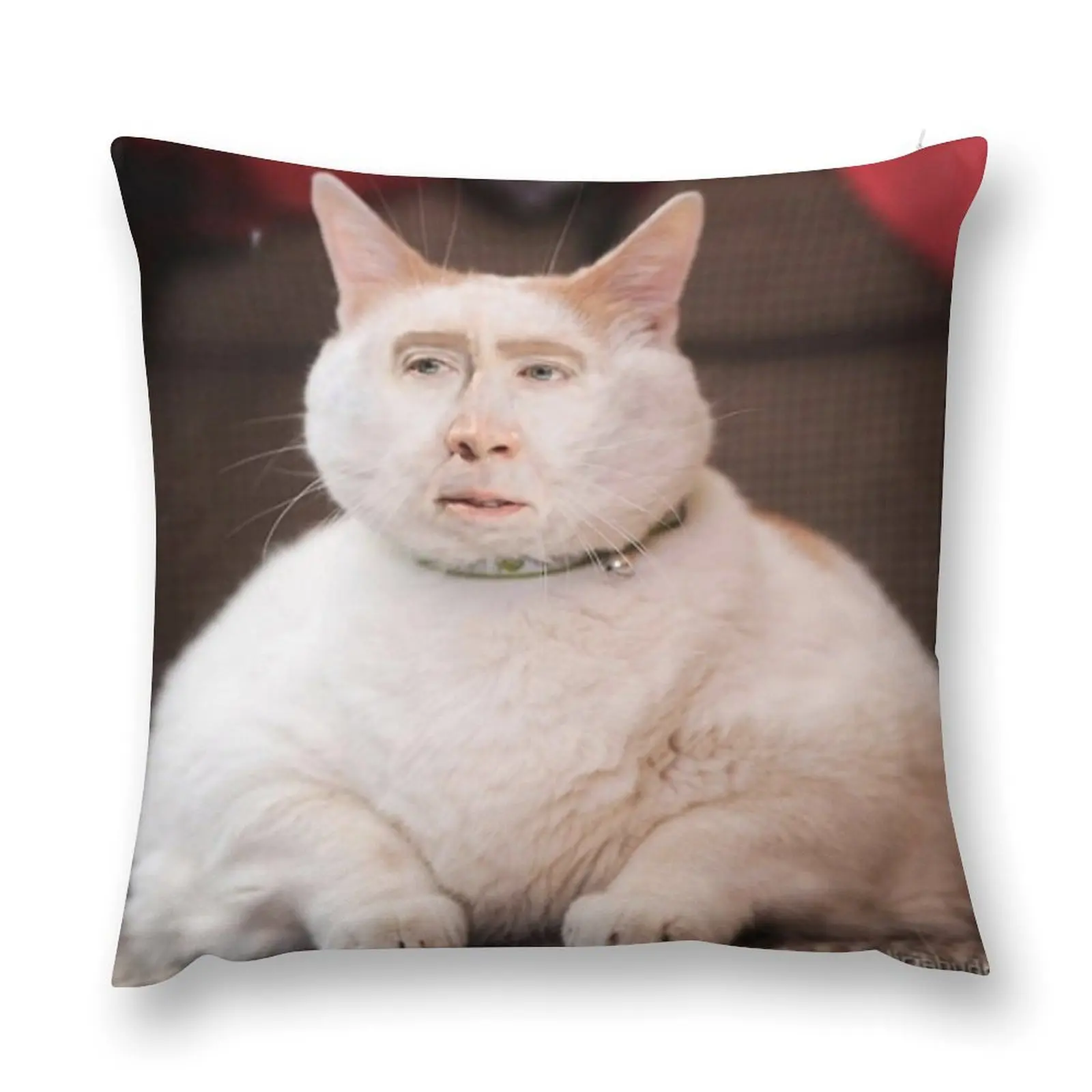 

Nicolas Cage Photoshop Cat Throw Pillow Sofa Cushions Covers Pillow Cases pillow