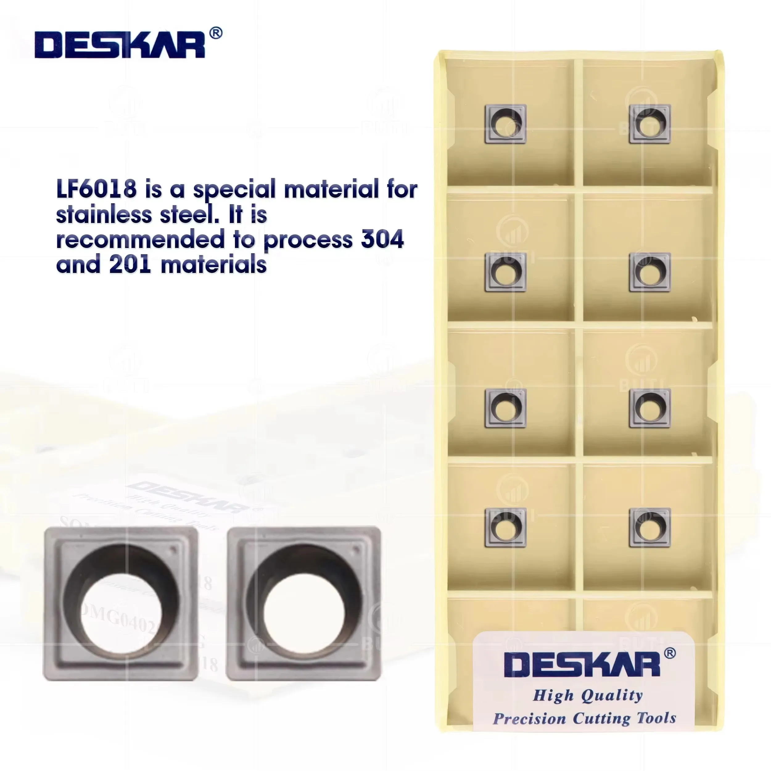 DESKAR 100% Original SOMG040202-TG LF6018 Numerical Control Lathe U Drilling Blade Cutting Tool Processing Stainless Steel Tools