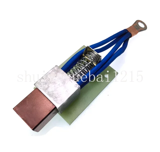 32x25x60mm Four Wire High Copper Carbon Brush+Aluminum Brush Box+Fixed Plate,For Welding Positioner Turntable Table Tube Welder