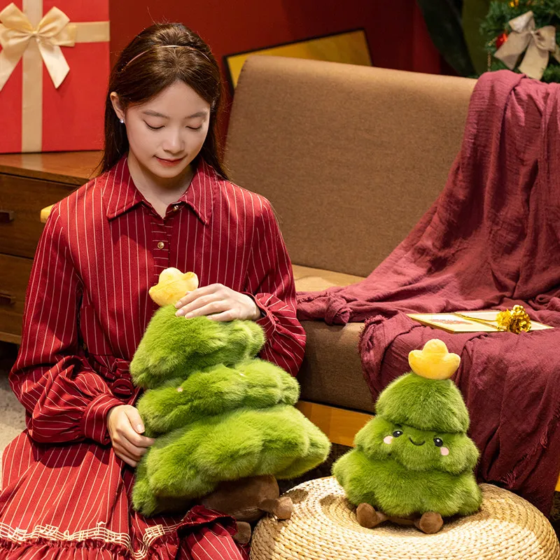 INS الملونة الكرتون شجرة المال عيد الميلاد شجرة الصنوبر الصغيرة أفخم رمي وسادة أريكة كرسي وسادة لينة محشوة النباتات ديكور الحفلات #2