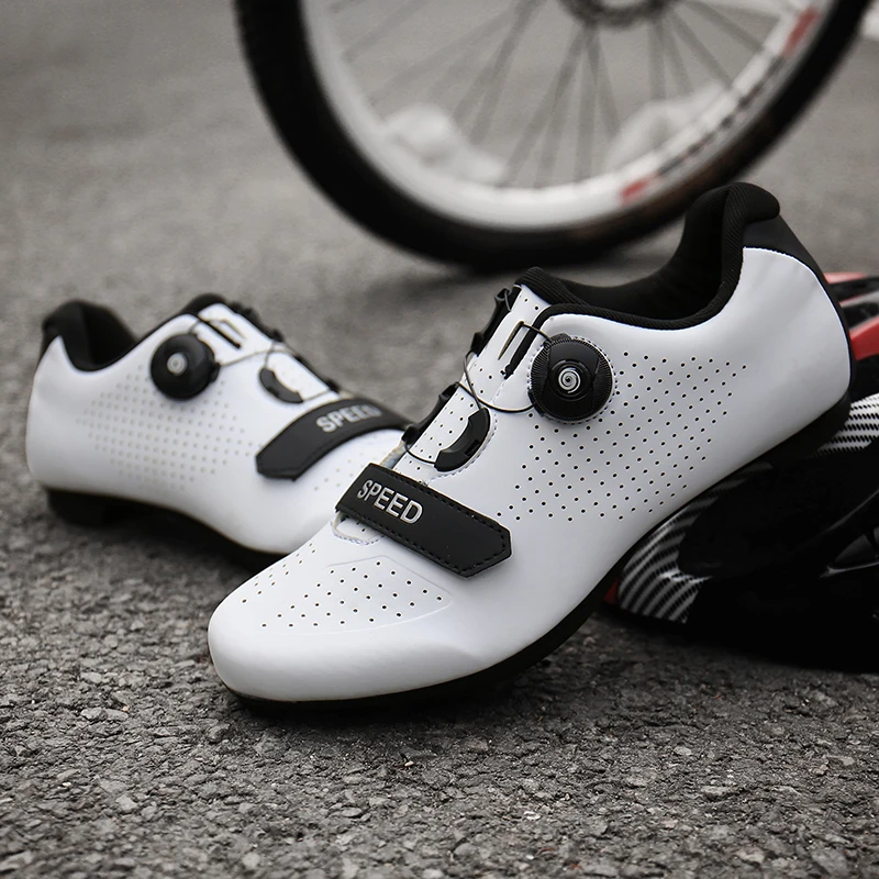 New Racing Road Cycling Shoes Breathable Non-Locking Bicycle Sneakers Men Professional Outdoor Athletic Sports Bike Shoes Unisex