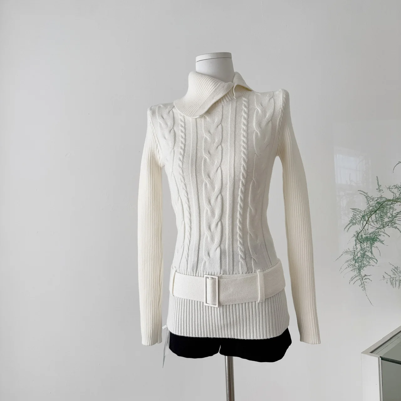 

Women's High Collar Twisted Knitted Sweater Jumper Long Sleeve Warm Outerwear Comfortable Casual Autumn Winter Fashion Top F448