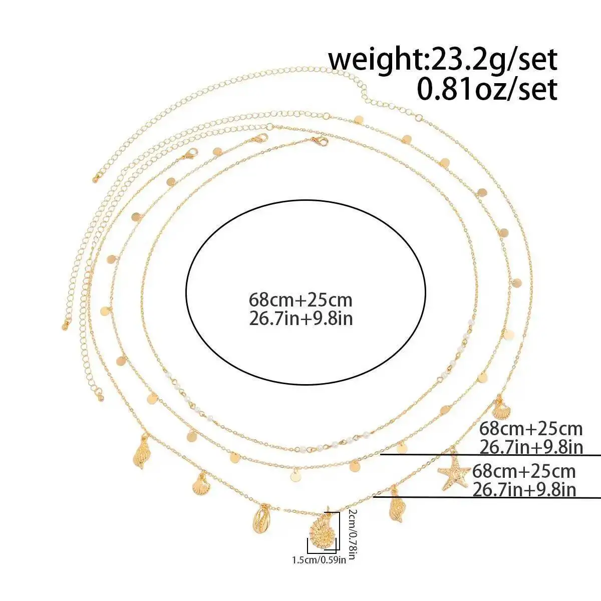 IngeSight.Z 3 قطعة/المجموعة بوهو نجم البحر محارة قلادة الخصر البطن سلسلة المرأة الصيف الشاطئ مثير البيكينيات حزام مجوهرات للجسم اكسسوارات