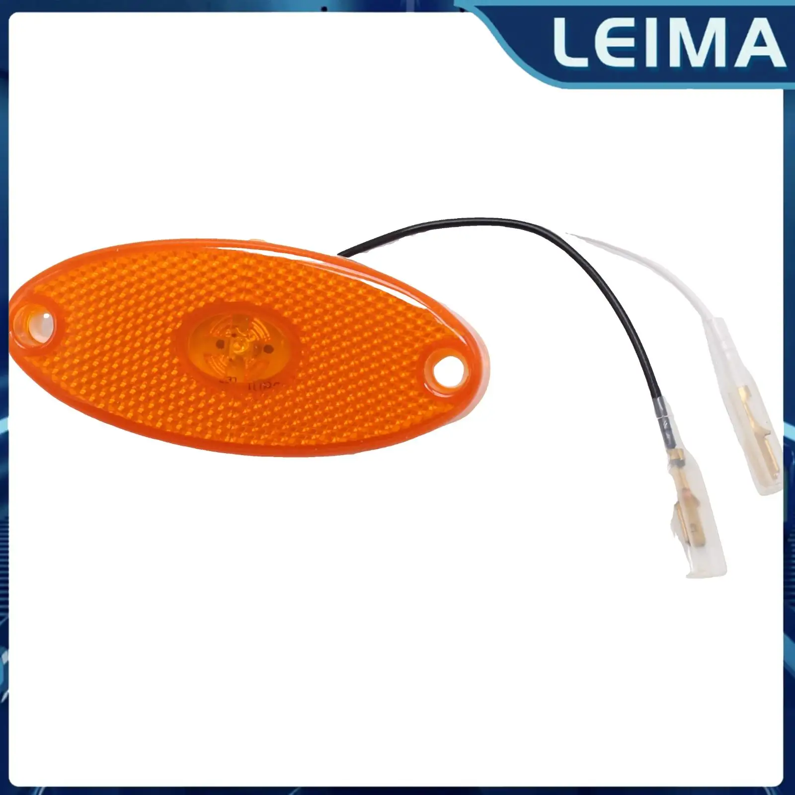 SMLR2012 L2012 06028 1pc 12V Amber Oval LED Side Marker Lamp Light Caravan Motorhome For Caravan Motorhome RV Car Accessories