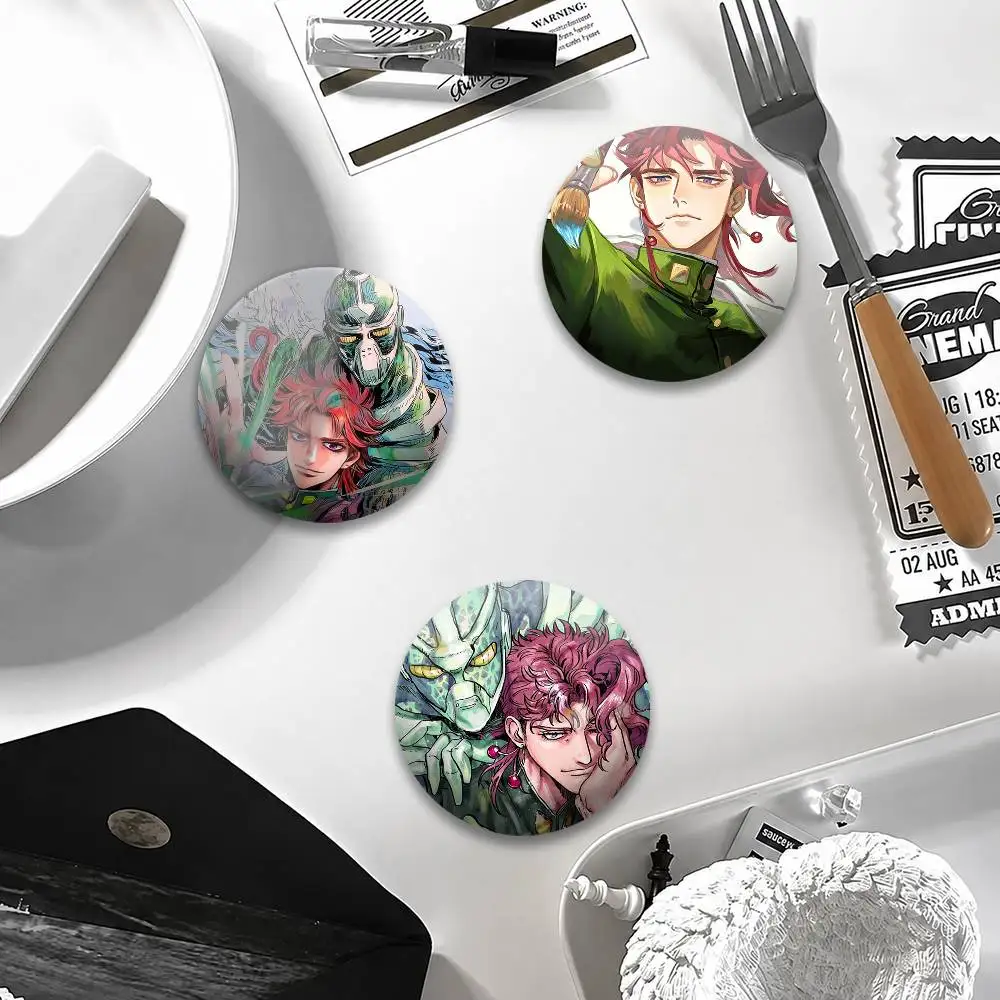 Anime JoJo Kakyoin Noriaki Badges Creative Tinplate Button PinsBrooch Badge Clothes Backpack