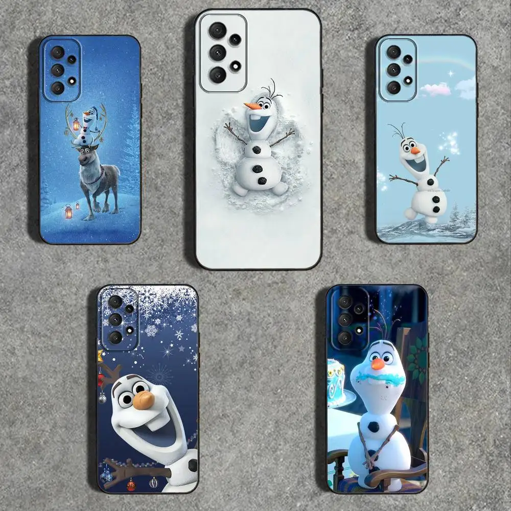 

Christmas F-Frozen O-Olaf Phone Case For Samsung Galaxy A73,31,32,72,41,53,52,71,22,5G,Note,J7,8,9 Soft Black Cover