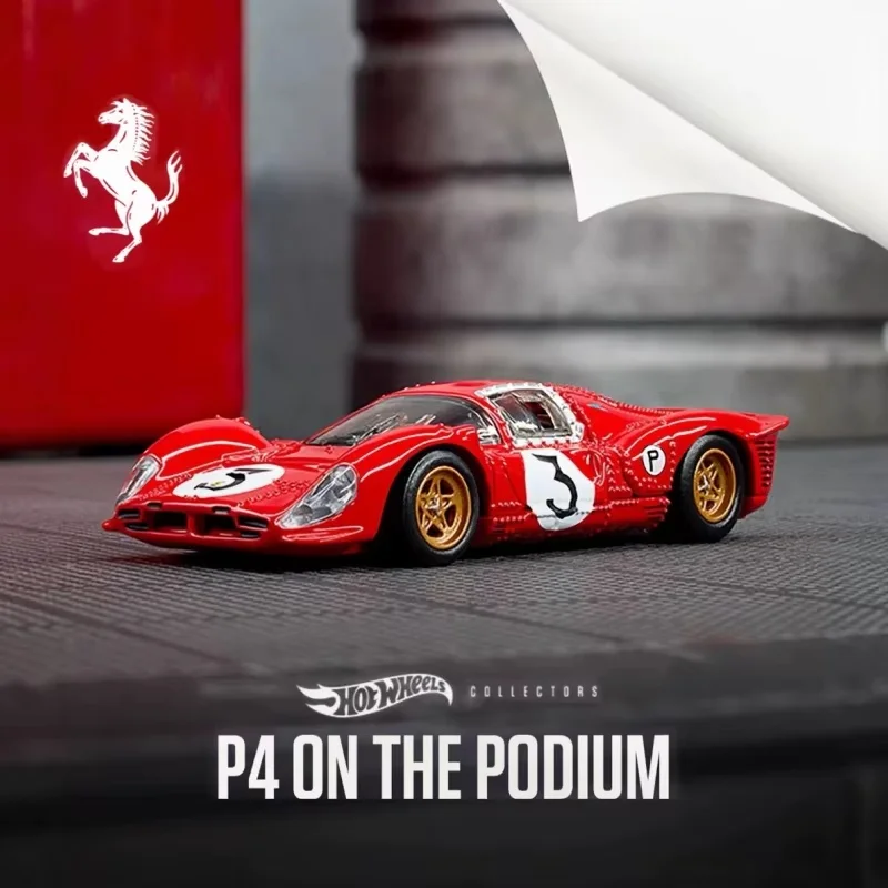 

New In Stock Hot Wheels Elite Serise 1/64 Scale 1967 Ferrari 330 P4 Le Mans Race Car Diecast Collectible Model Car Surprise Toys