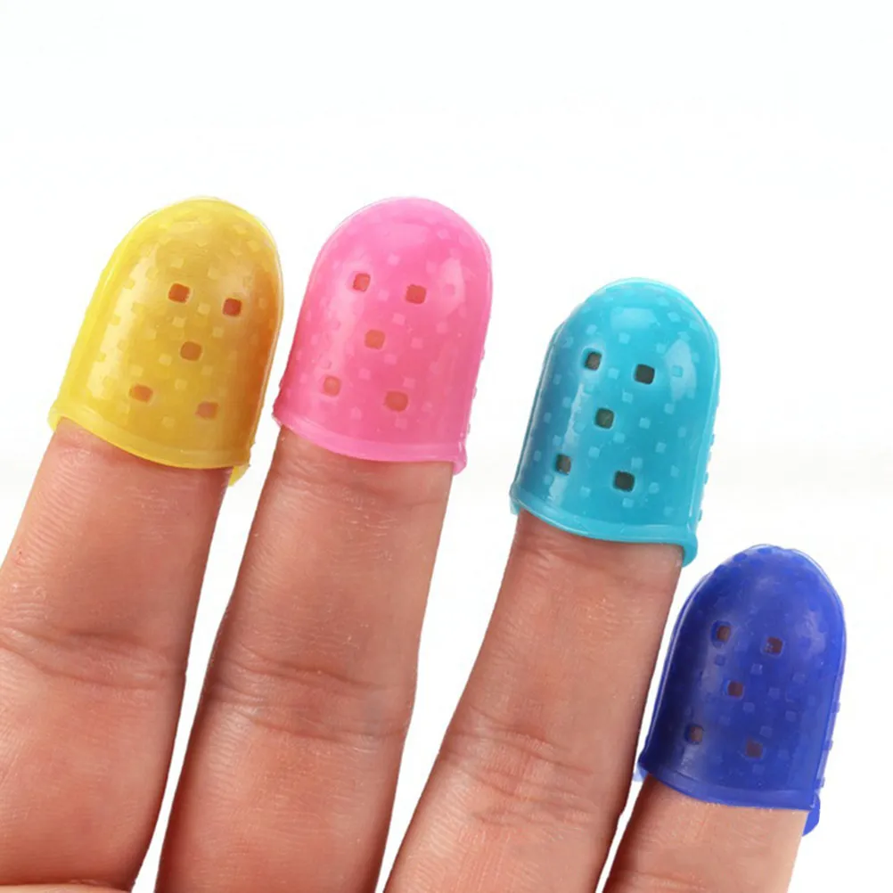 10Pcs Guitar Fingertip Protectors Silicone Finger Guards Breathable Comfort Enhance Practice for Beginners Ukulele