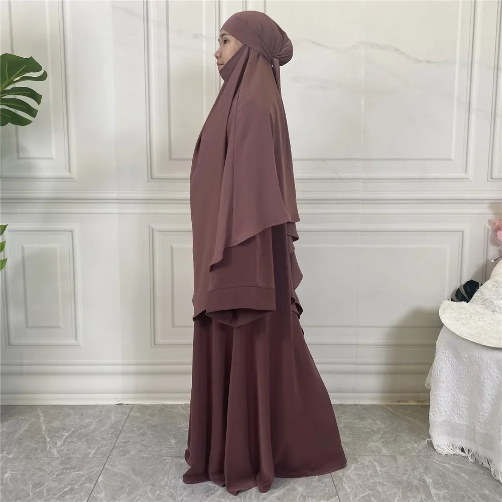 

Islamic Clothing Women Muslim Plain Long Khimar Hijab Scarf Headcover Eid Prayer Garment Headdress Dubai Saudi Turkey Indonesia