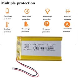 JST 1.25mm wtyczka 103665 bateria litowo-polimerowa 3.7V 3000mAh do Open source konsoli Miyoo Mini Plus bateria automat do gier