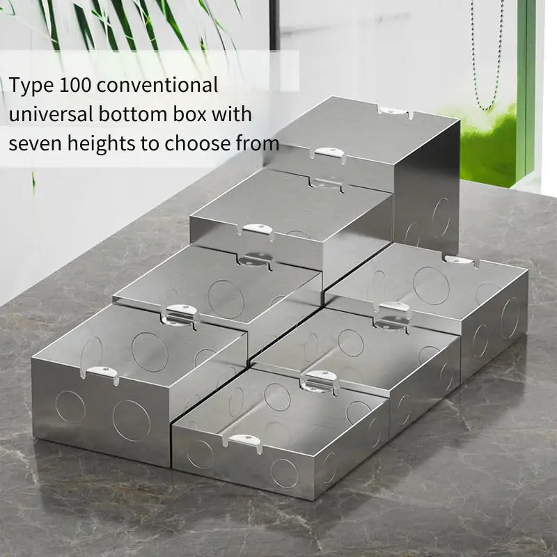 

Stainless Steel 10X10 Bottom Box Ground Socket Universal Cassette Junction Box 100 Type Tall And Short for Conventional Applicat