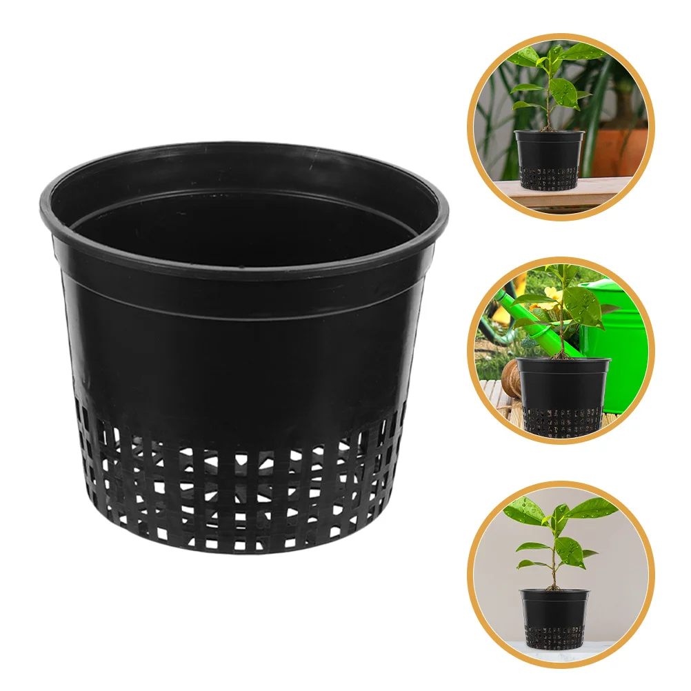 

10Pcs Aquatic Hydroponic Nursery Pots Mesh Planter Slotted Net Cups Space-Saving Balcony Garden for Water Grass