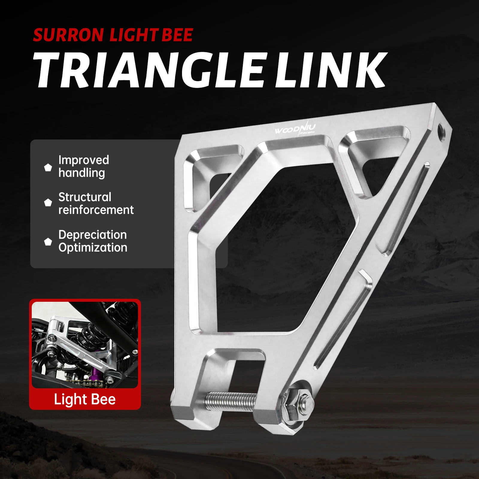 Reinforced Shock-absorbing Tripod Triangle for Surron Light Bee X S Segway X160 X260 Electric Dirt Bike Motorcycle Accessories