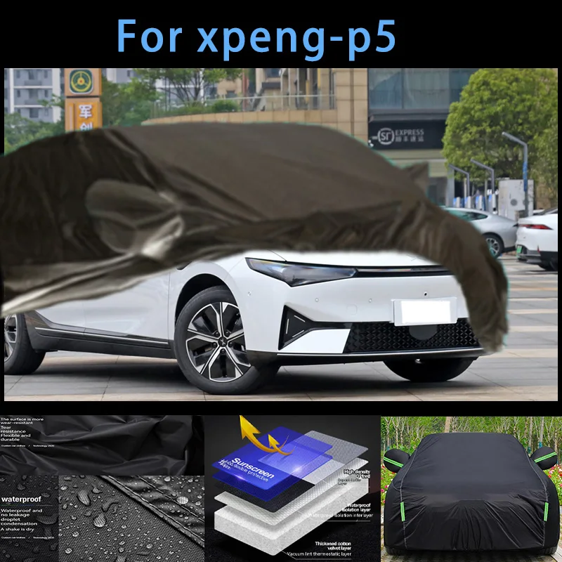 

For xpeng-p5 Outdoor Protection Full Car Covers Snow Cover Sunshade Waterproof Dustproof Exterior Car accessories