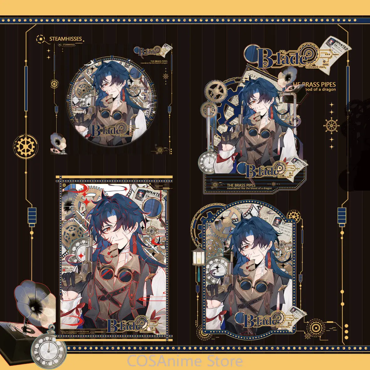 

Official Honkai: Star Rail Blade Concert Series Anime Cosplay Badge Pins Brooch Acrylic Desktop Stand Coloured Paper Polaroid