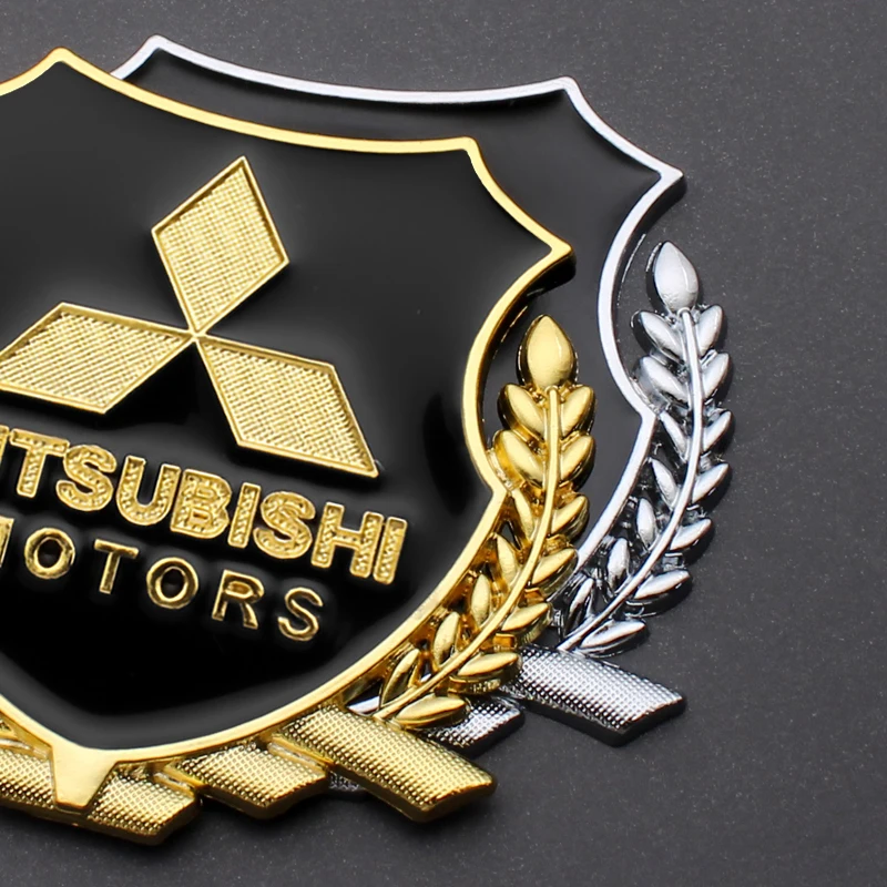 ثلاثية الأبعاد معدن الألومنيوم سيارة الجانب الحاجز ملصق سبيكة شارة شعار السيارات الخلفي الجذع الشارات لميتسوبيشي Ralliart ASX أوتلاندر X لانسر #5