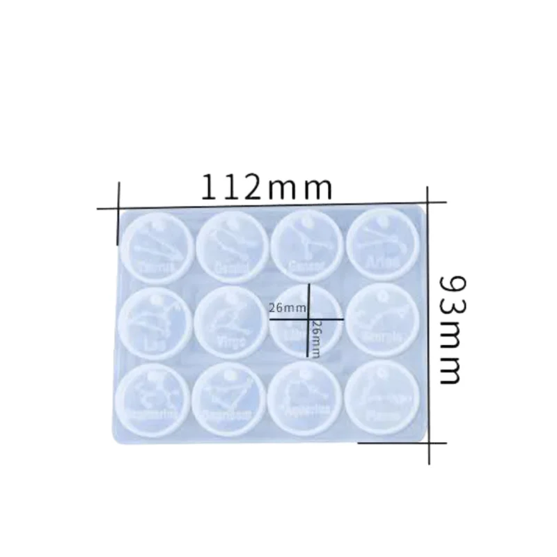 Gotero de cristal DIY, colgante de 12 Constelaciones, molde de silicona de resina epoxi