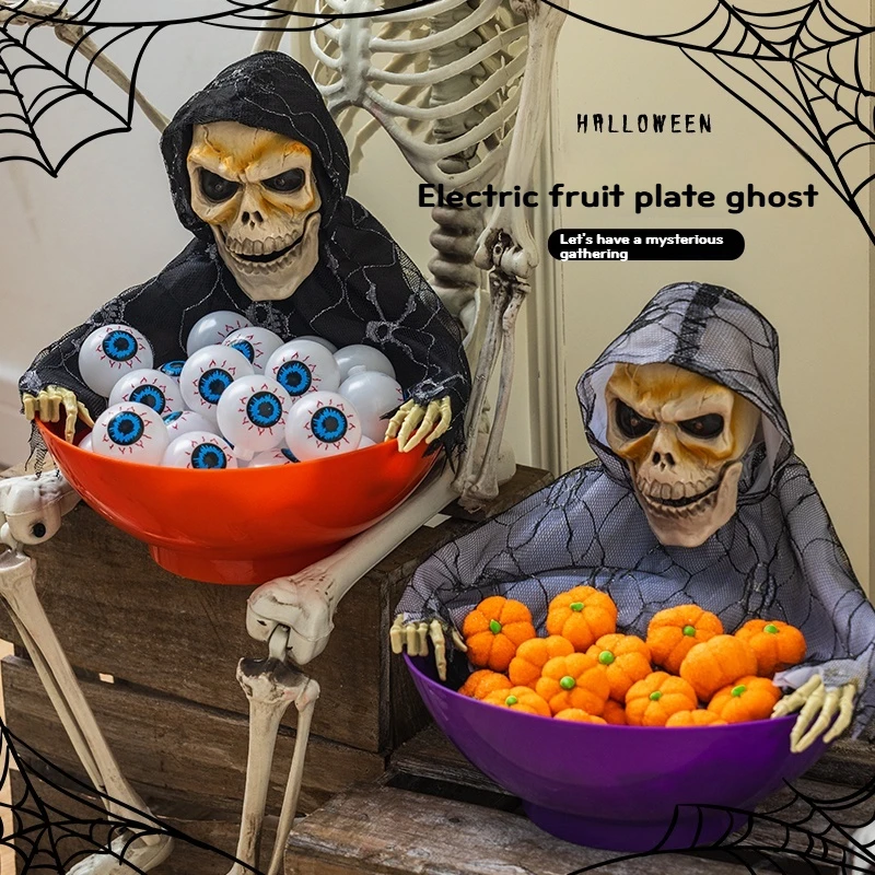 

Украшения на Хэллоуин, тарелка с конфетами в виде скелета, может излучать свет, не требуется метла, жуткий, разумный подарок, опыт, как нет другого