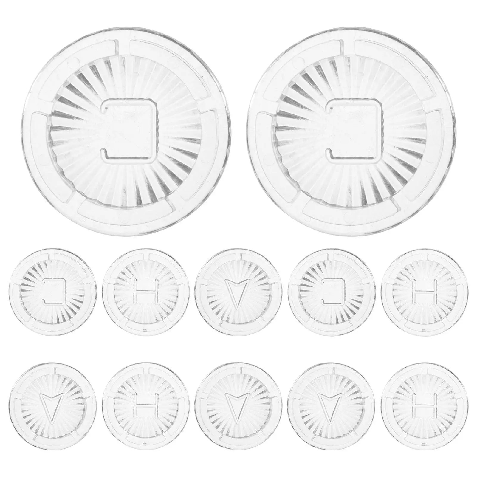 

Набор из 12 прозрачных индексных колпачков для смесителя: кнопки-индикаторы температуры для горячей и холодной воды, сменные накладки на ручки крана для раковины и душа