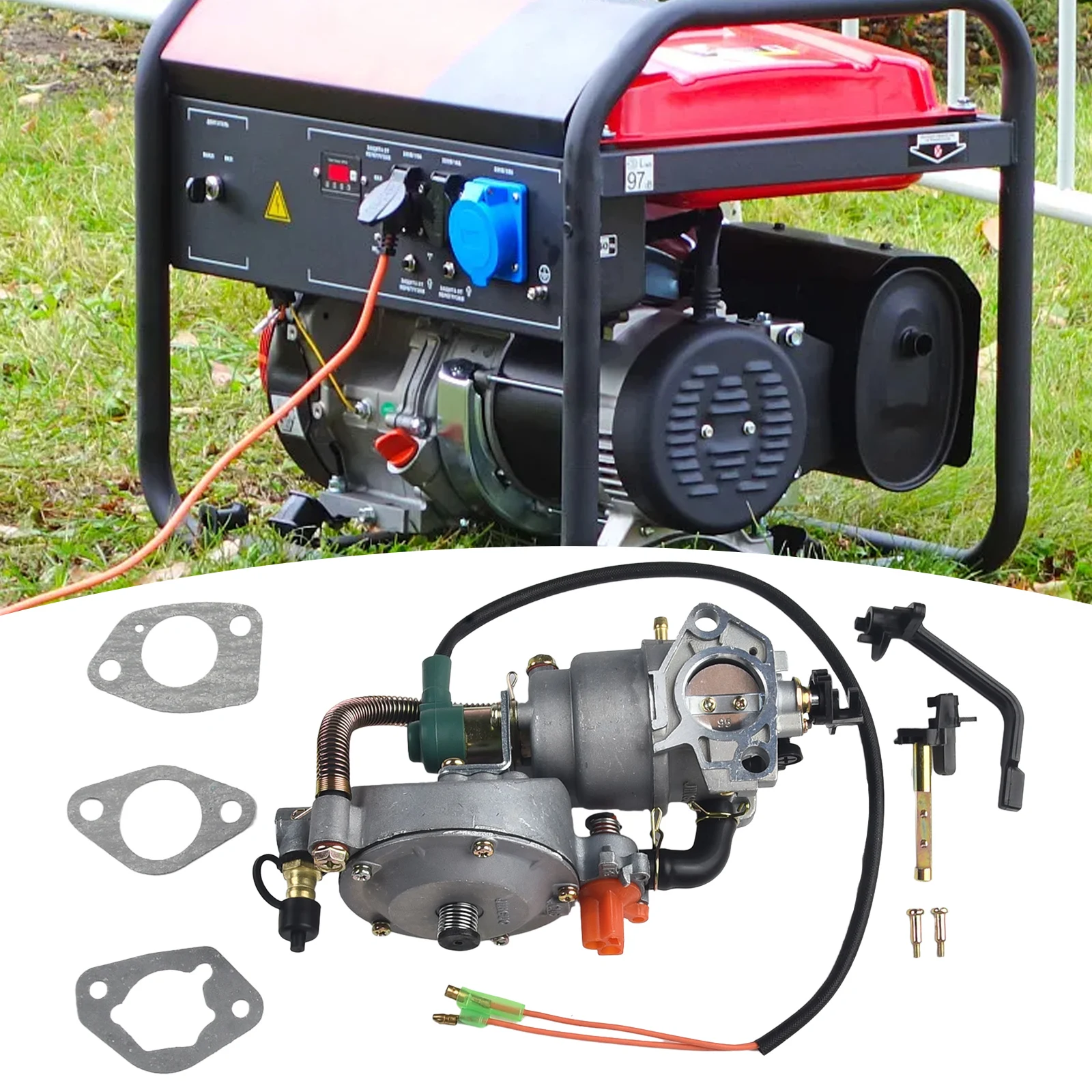 Carburetor Kit for GX390 188F Gas Generator Supports and Natural Gas Fuels Designed for 4 5 5 5KW Power Generation