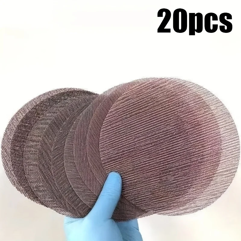 

20 штук (упаковка) высокопрочных абразивов из циркониевого оксида и оксида алюминия - лоток для наждачной бумаги с ячейками 5 дюймов для металла, дерева, автомобилей