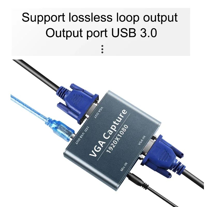 Dispositif de capture audio et vidéo VGA, entrée VGA, sortie USB, convertisseur vidéo VGA vers USB, 1080P, nouveau