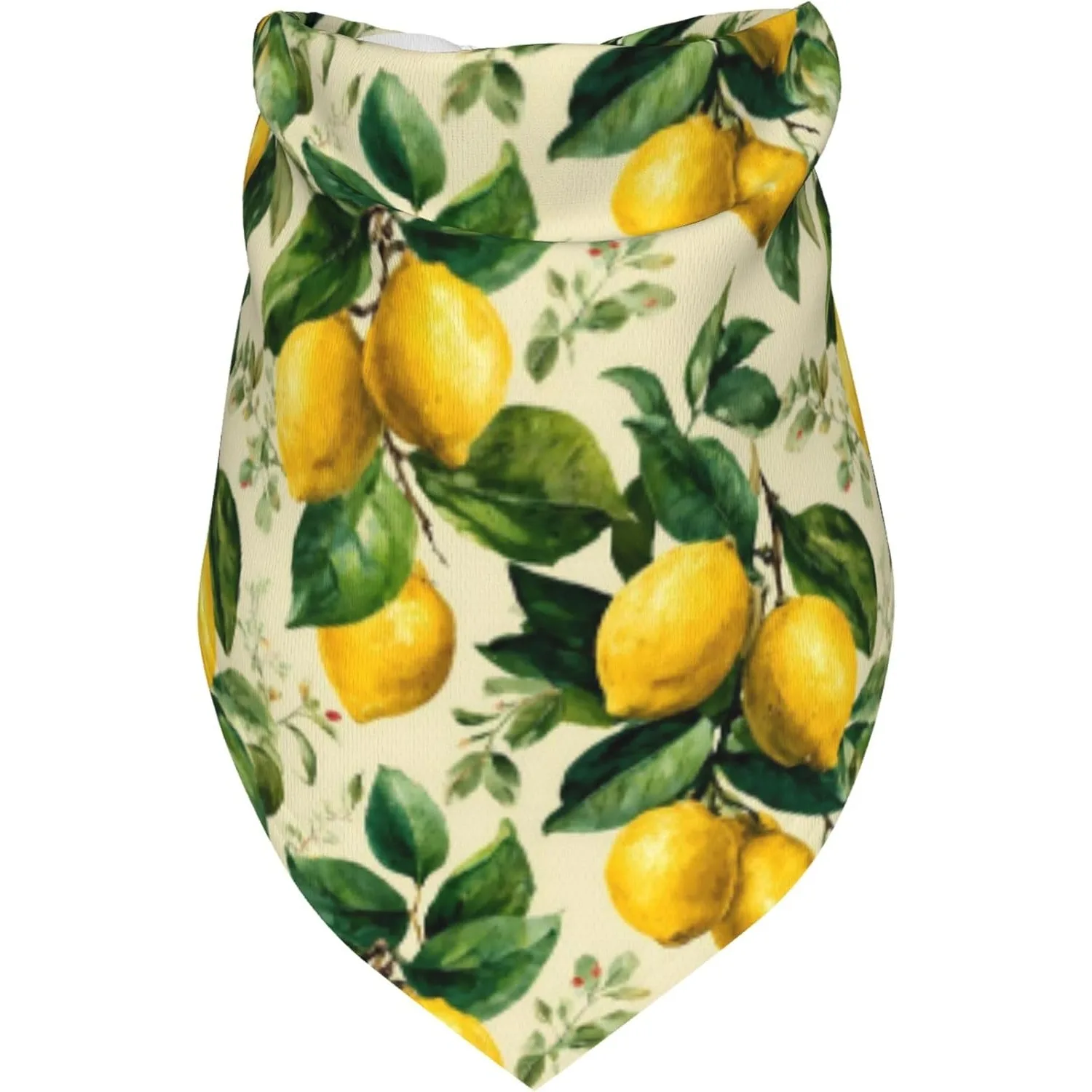 Yellow Lemon Leaves for Dog Bandanas Adjustable Dog Scarf for Boy and Girl Pet Bandana Triangle 1PCS Pet Scarf