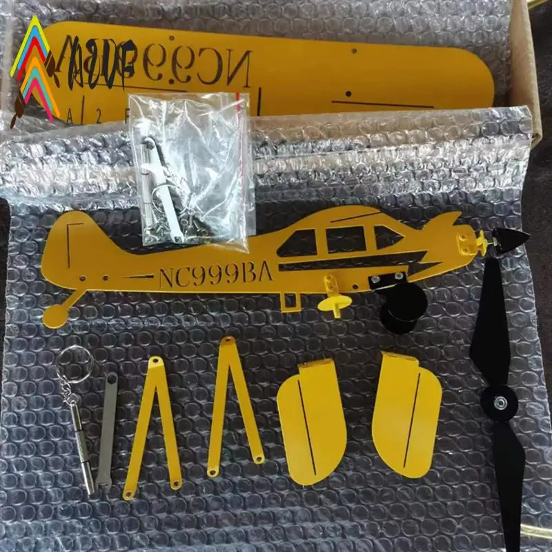 

A20F-3D Wind Rotating Metal Aircraft Weather Vane Outdoor Roof Wind Direction Indicator Weather Vane Garden Decoration