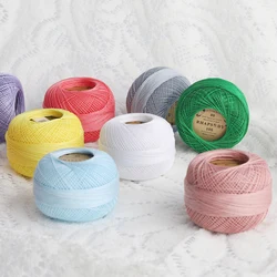 Rhapsody Premium Size 80 Egyptian Cotton Crochet, Tatting, Knitting Thread Lace 10Grms Balls 184 Yards Spring Macaron 13 Colors