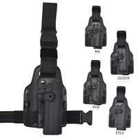Hunting Drop Leg Holster Pistol Thigh Holster for GL 17 19,Beretta M9 92 96, Colt 1911, Beretta PX4 Storm