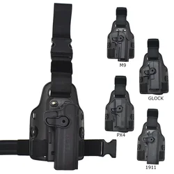 Hunting Drop Leg Holster Pistol Thigh Holster for GL 17 19,Betta M9 92 96, Colt 1911, Betta PX4 Storm