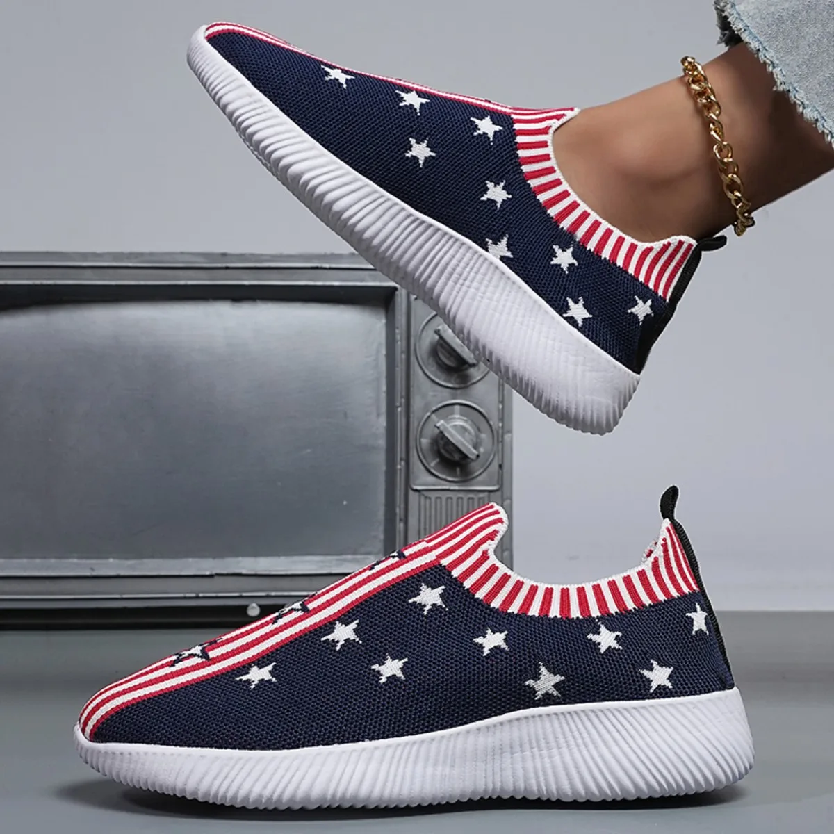 

YRZL Women Casual Shoes Slip On Comfortable Walking Shoes Lightweight Breathable Tennis Shoes for Women Non Slip Gym Sneakers