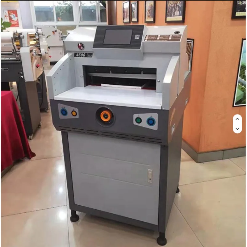 Automatic hydraulic knife type paper cutter 4908HT 490mm electric programmable for paper processing