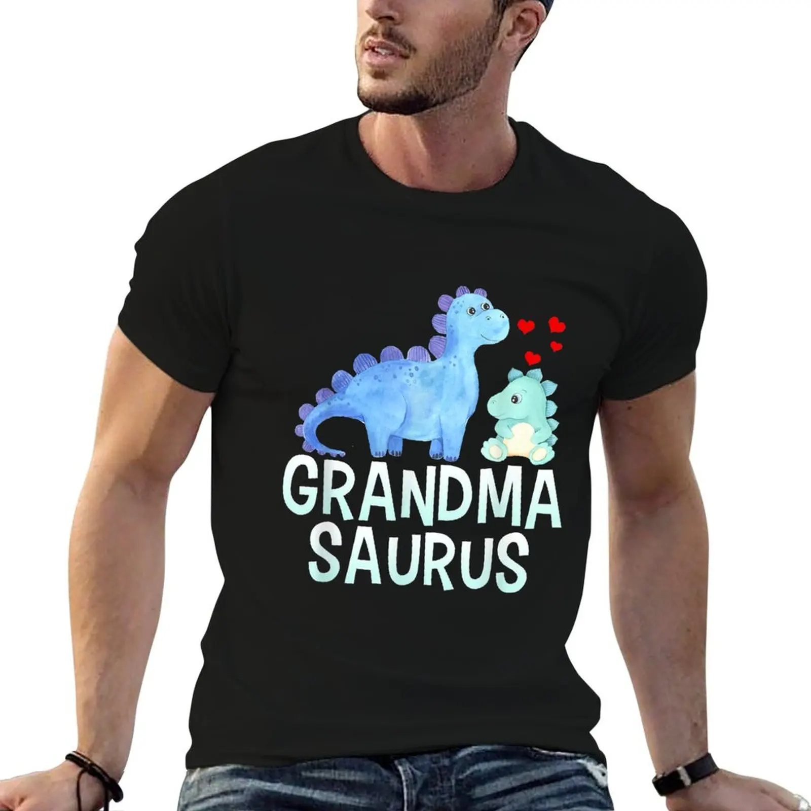 

Dinosaur high Shower t man Baby quality shirt cotton shirts t Grandmasaurus T-Shirt Grandma Funny cotton