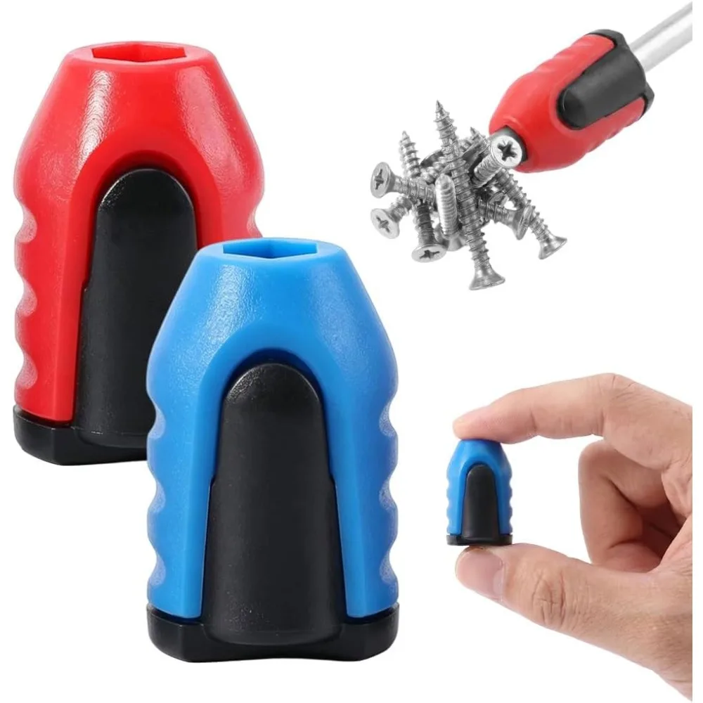 2Pcs Bit Magnetizer Ring Removable Magnetic Driver Screw Catcher Magnet Screwdriver Bit Drive Holder Power Bits Tool