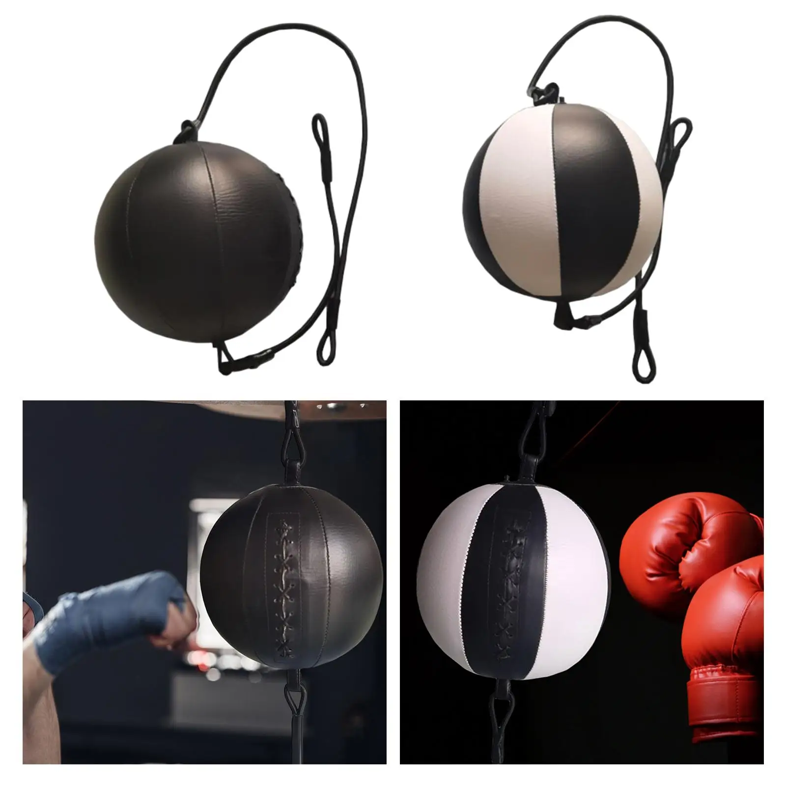 PU Boxing Ball Double End Punching Bag corda elastica Speed Ball per Sparring Workout Sports Equipment