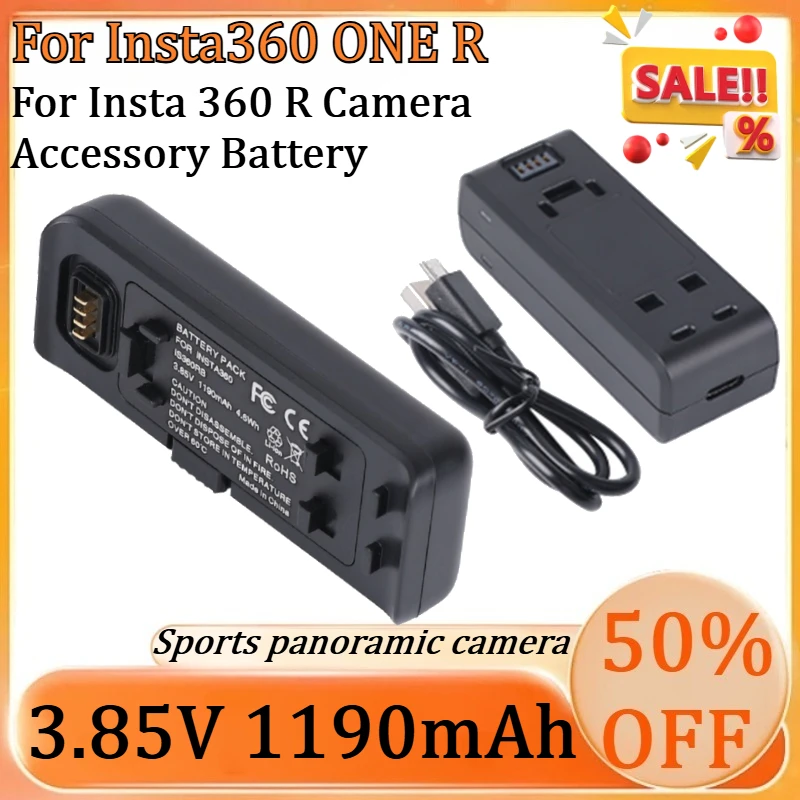 New 3.85V 1190mAh High-Quality Battery for Insta360 ONE R Battery for Insta 360 R Camera Accessory Battery