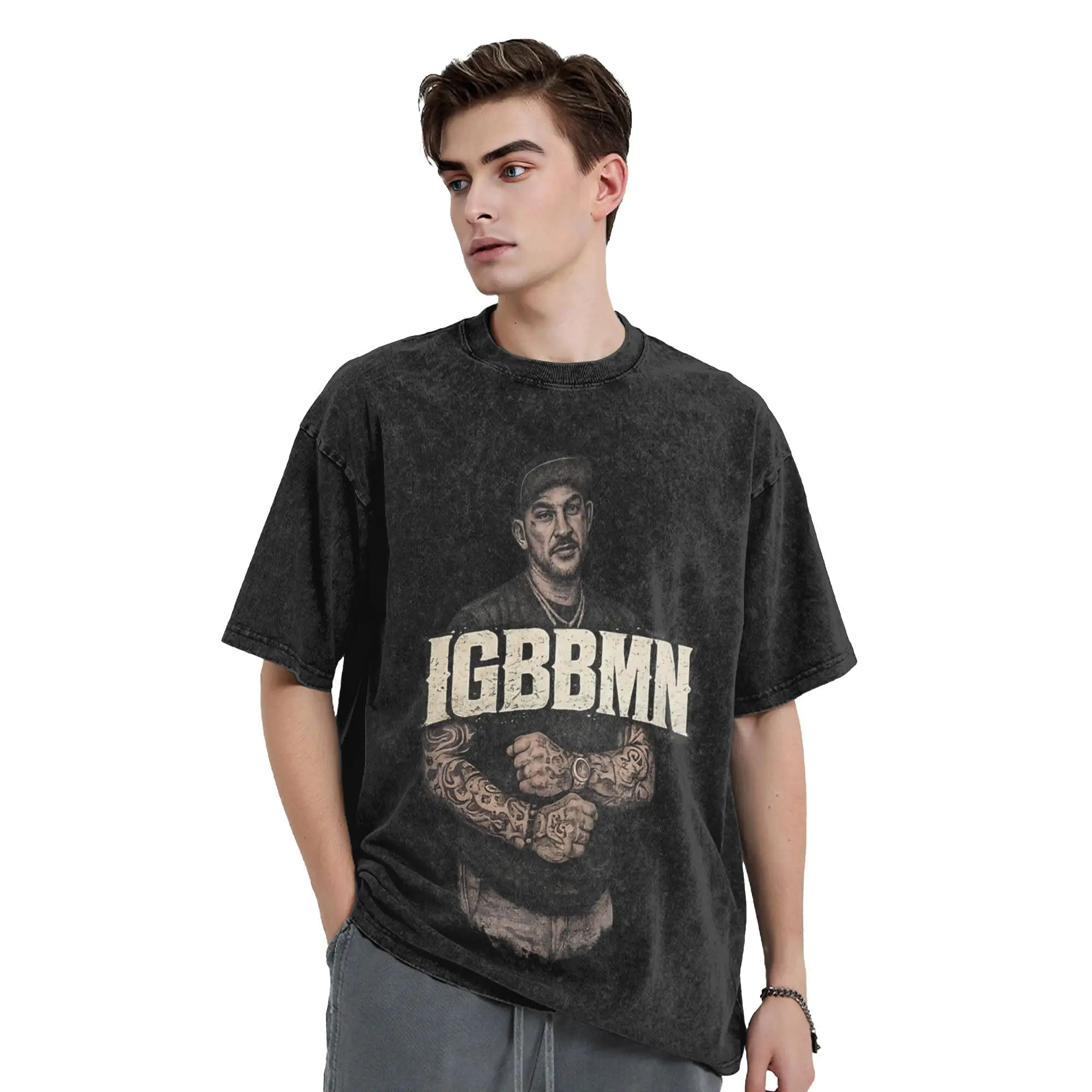 IGBBMN Its Gonna Be Bad My Ninja Washed T-Shirt Man  Street Style Beach O-Neck Hipster Tee Shirt Print Big Size Tops