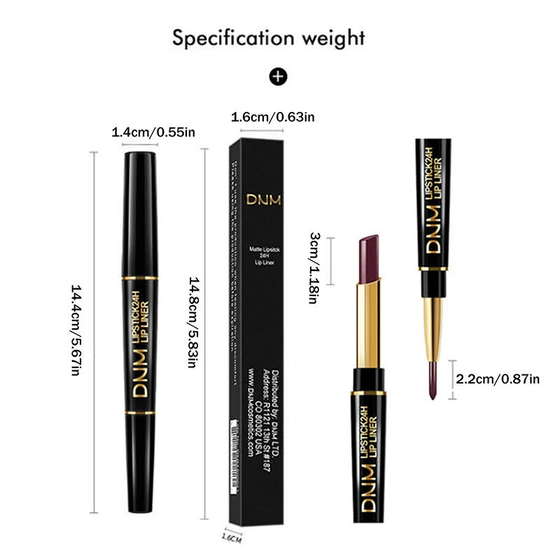 Nueva taza antiadherente de doble punta, lápiz labial de larga duración, delineador de labios, alta pigmentación, resistente al agua, regalos del Día de San Valentín