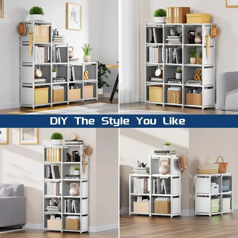 Simple Bookshelf Multi-Level Assembly Storage Bookshelf Portable Book Cd Rack Bookcase Vertical Cabinet Economic Floor Book Rack